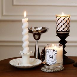 Candle Holders White El Metal Design Indoor Restaurant Creative Stand Living Room Nook Porta Candele Home Decoration