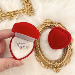 Gift Wrap Red Heart-shaped Jewellery Box Wedding Ring Storage Boxes Valentine's Day Ear Pendants Display Container