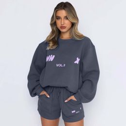 Designer White Women fox Tracksuits Two Pieces Short Sets Sweatsuit Female Hoodies Hoody Pants With Sweatshirt Loose T-shirt Sport Woman Clothes yt