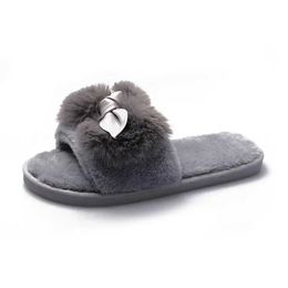 Slippers Slippers Womens Home Slider Artificial Fur Fashionable and Warm Soes Slide Tablet Black Pink Comfortable Ome H240326H7CA