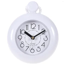 Wall Clocks Silent Alarm Clock Bathroom Waterproof Decor Hanging Little Adorn White Water-proof