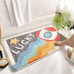 Carpets Flocking Ground Mats Carpet Home Bathroom Water-absorbing Non-slip Mat Bedroom Door