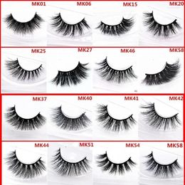 False Eyelashes 1 Pairs Mink 3D Lashes Thick HandMade Full Strip Cruelty Free Makeup