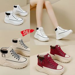 NEW Positive Comfort High top shoes spring and autumn vintage womens shoes thick soled small white shoes leisure sports board shoes GAI 35-40