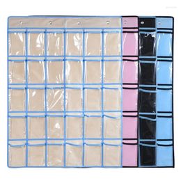 Storage Bags 30 Clear Pockets Jewelry Mobile Phone Hanging Makeup Organizer Pouch Bag Classroom Cell Pocket Chart