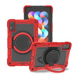 Suitable for Redmi Pad 10.6 Crosser B Tablet protective case, 360 ° rotating bracket flat protective case, contrasting color design, three in one silicone anti drop cover