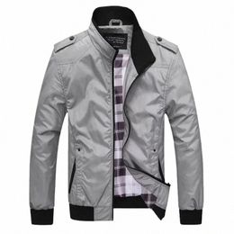 quality Men's Bomber Jackets Solid Coats Male Casual Stand Collar Jacket Coat Outerdoor Overcoat Male Clothing M-XXXXL z5kz#