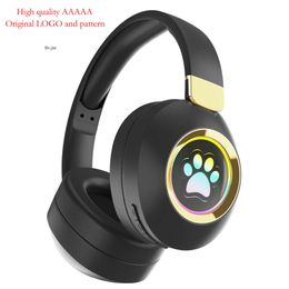 2024 New Headworn Wireless Bluetooth Earphones in Cartoon Style Illuminating Claw Cat Rabbit Duck Astronaut