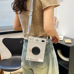 Shopping Bags Creative Camera Shape Shoulder Bag For Women Handbags Fashion Crossbody Funny Messenger Cell Phone Small Purse Girl Gift