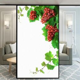 Window Stickers Privacy Film Static Cling No Glue Decorative Grape Plant Treatments Coverings Sticker For Home