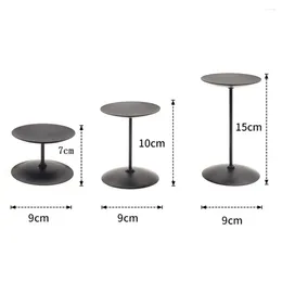 Candle Holders Stylish Holder Elegant Metal Candlestick Set For Christmas Home Decoration Modern Table Black Festive