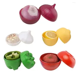 Storage Bottles White Garlic Keeper Creative Reusable Fresh-Keeping Refrigerator Box Sealed Plastic Vegetable Fruit Containers