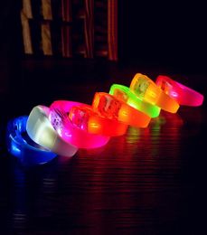 Music Activated Sound Control Led Flashing Bracelet Gadget Up Bangle Wristband Club Party Bar Cheer Luminous Hand Ring Glow Stick 6544313