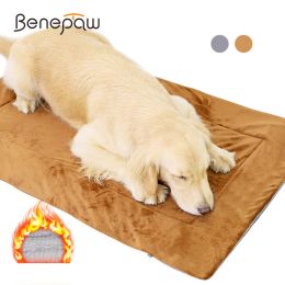 Mats Benepaw Warm Soft Dog Mat Comfortable Antislip Waterproof Layer Lightweight Crate Pet Bed Pad Machine Washable Puppy Sleeping