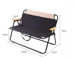 Camp Furniture Portable Cam Chair Folding Leisure Back Oxford Cloth Outdoor Garden Chairs Mtifunctional Double Beach Drop Delivery Spo Dhh1O