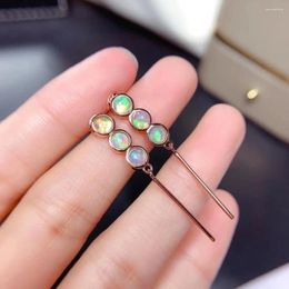 Dangle Earrings MeiBaPJ Natural Opal Gemstone Fashion Drop For Women Real 925 Sterling Silver Charm Fine Wedding Jewellery