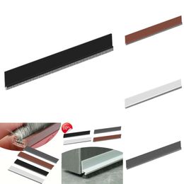 2024 100Cm Brush Seal Strip Door Bottom Seal Strip Insectproof Soundproof Door Bottom Seal Strip Door Stop Self-Adhesive Strip