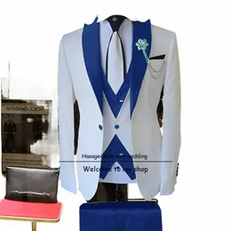 suit for Groom Three-piece Suit Jacket, Pants, Vest, Tie Elegant Men's Suit Formal Slim Fit Outfit p6Ot#