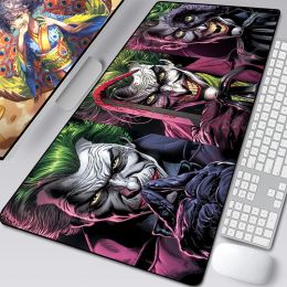 Pads Anime Mouse Pad The Joker Pads Gaming Mat Gamer Keyboard Computer Accessories Mause Extended Cabinet Pc Nonslip Deskmat Rubber
