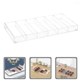 Decorative Plates Transparent Acrylic 6-compartment Sunglasses Storage Display Tray Shelves Organizer Case Holder Eyewear Eyeglasses