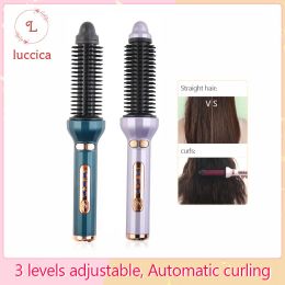 Irons LUCCICAElectronic Beauty Hair Curler Brush Styler Magic Hot Sale Private Hair Styler Curl Auto Shutoff Rotating Hair Curler