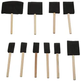 Spoons Foam Brush Painting Sponge Tool With Hardwood Handles Pack Of 10