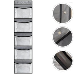 Storage Bags 5 Compartment Hanging Bag Clothing Holder Locker Closet Large Organizer Non-woven Fabric Rolling Home Pockets Cabinet