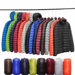 autumn Winter Mens Warm Down Jacket Lightweight Packable Water Wind-Resistant Breathable Coat Fi Men Hoodies Jackets T9Rn#