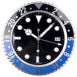 Wanduhren super stille Luxusuhr Metall Modernes Design großer Uhr Home Edelstahl Luminous Das Datum funktioniert ab Drop Lieferung DHTFZ