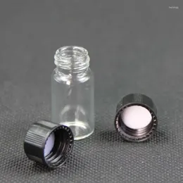 Storage Bottles 30Pcs Clear Amber Glass Small Brown Sample Vials Laboratory Powder Reagent Bottle Containers Screw Lids