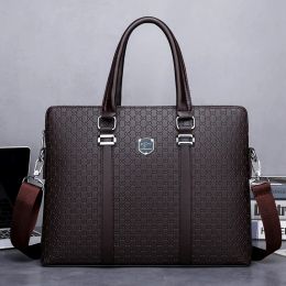 Backpack Designer Luxury Briefcase Fashion Men's Bag Leather Men Bags Business Black Male Solid Colour Handbags Laptop Bags High Quality