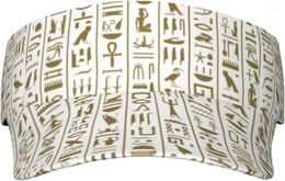 Ball Caps Sport Sun Visor Hat Pharaoh Ancient Egyptian Hieroglyphs Empty Top Cap For Hiking Beach