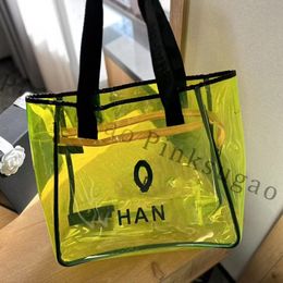 Pink Sugao tote bag shoulder bag handbags purses women jelly bag fashion luxury large capacity high quality girl clear transparent shopping bag wxz-240325-75