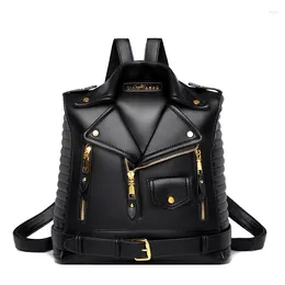 Backpack Women's Bag European And American Chain Soft Leather Texture Jacket Fashion Trend Versatile Clothes Mochila