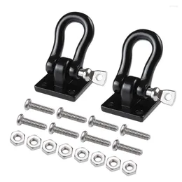 Bowls 2Pcs Trailer Towing Buckle Tow Hooks Metal Climbing Shackles For 1/10 RC Car Truck (Black)