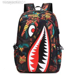 Designer Spraygrounds Backpack New Specialised Childrens School Bag Student Shark Personalised Print Large Capacity Lightweight Casual Minimalist Bag