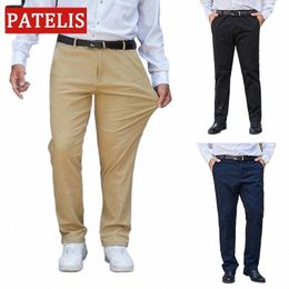 fat Men Cott Pants plus size casual trousers SIZE 30-50 black khaki pants stretch fabric P6cp#