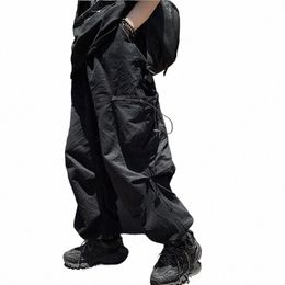 houzhou Techwear Cargo Pants for Men Black Trousers Male Jogging Korean Casual Japanese Streetwear Hip Hop Safari Style Pocket N9RL#