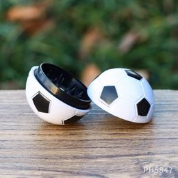 Football Ball Shape Plastic Round Golf Grinder Smoking Herb 43mm Grinders 2 Parts Layers Tobacco Cigarette Herbal Spice Crusher Miller Hand Mills with display