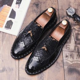 Dress Shoes Formal Men's Penny Loafers Xin Fashion Luxury Casual Tassel Brogue Style Leather