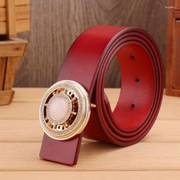 Belts 3.8cm Wide Fasion Vintage High-end Top Layer Cowhide MoothPin Buckle Business Casual Waist For Men And Women