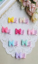 30pcs lot Cute Polka Dots Girls Hairclips Bowknot Kids Hair Barrettes Bow Children Hairwear Kids Baby Hair Accessories241h1857306