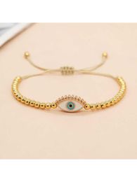 1pc Bohemian Eye Decor Beaded Bracelet For Women For Daily Decoration