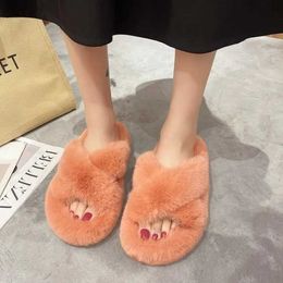 Slippers Slippers Women Outwear Fasion Plus Fairy Style Autumn Anti Slip Durable Casual Flat Soes Party Trend Comfortable 2023 H240326YKE8