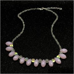 Chokers Fashion Statement Necklace Pink Crystal White Opalite Beads Pendant Kbjw Original Party Collar For Women 2021 Drop Delivery Je Otagv