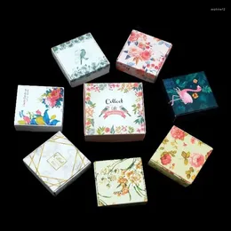 Gift Wrap 50pcs Printing Packaging Box Thickening Durable Paper Jam Fold Square Cosmetic Packing Multi Size Aircraft Boxes Carton