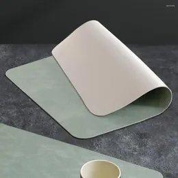 Table Mats Countertop Placemat Waterproof Faux Leather Heat-resistant Non-slip Dining Protection Pad Dishwasher Safe Kitchen