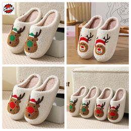 New Comfortable Home Cute Cartoon Santa Claus Winter Cotton Slippers Couples Warm Cotton GAI soft Fluffy House cute Christmas Designer indoor 36- 45 2024