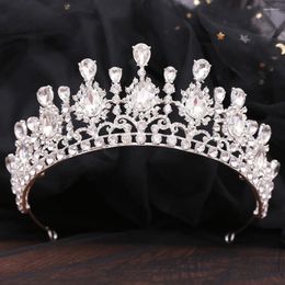 Hair Clips Luxury Handmade Tiaras Crystal Crowns Rhinestone Diadem Party Pageant Tiara For Women Bridal Wedding Accessories Jewellery