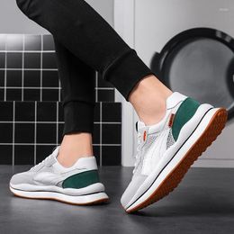 Casual Shoes 2024 High Quality For Man Cross-tied Men's Vulcanize Round Head Colour Matching Breathable Sneakers